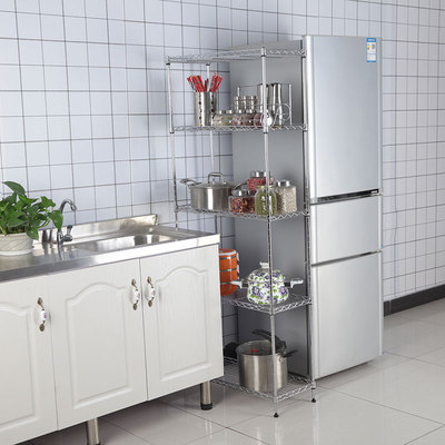 宽20cm夹缝墙角多层置物架长40厨房不锈钢色宽25cm门后收纳间隙架