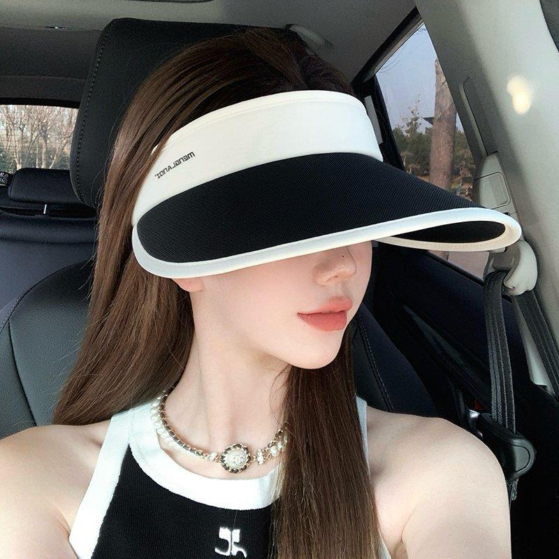防晒帽子女夏季2025新款大檐骑车吹不翻紫外线遮脸冰丝空顶太