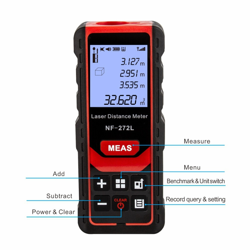 NF-272 100m Laser Distance Meter Length Volume Measurement