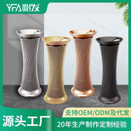 创意不锈钢垃圾桶欧式烟灰桶小蛮腰垃圾筒酒店会所室内艺术桶