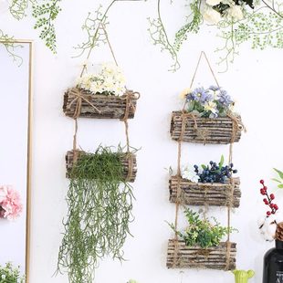 幼儿园树枝装 摆件森系挂饰麻绳壁挂 饰挂件干枝墙面创意微景观个性