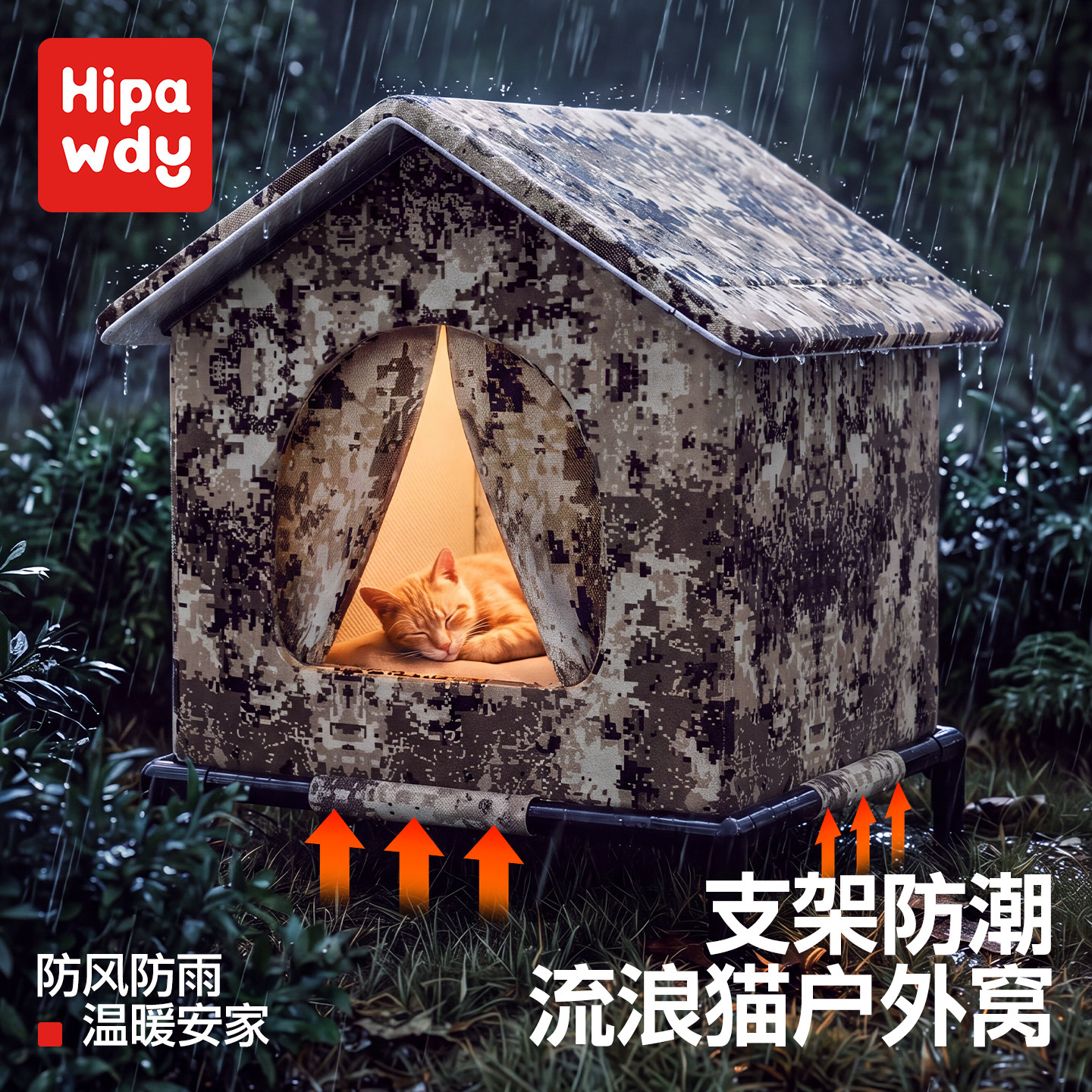 2026新款流浪猫户外窝室外防水防雨冬季保暖猫咪躲避屋封闭式狗窝