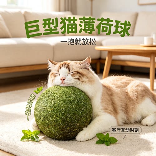 【超大实心球】正宗猫薄荷球