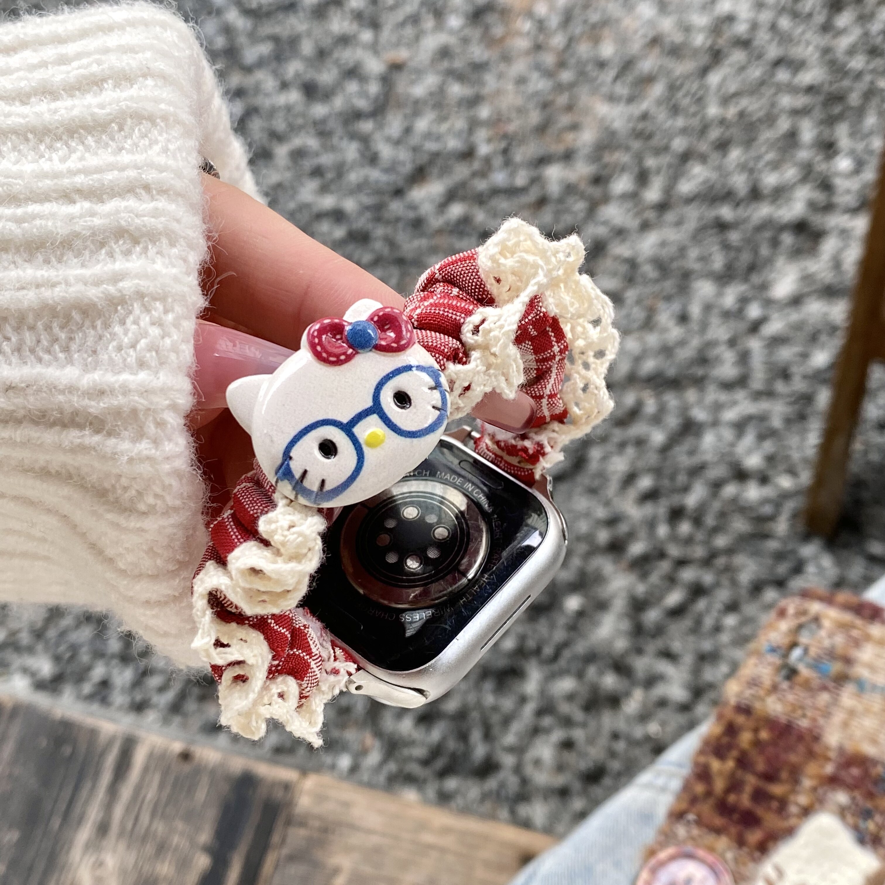 适用S10/11眼镜KT猫大肠发圈表带