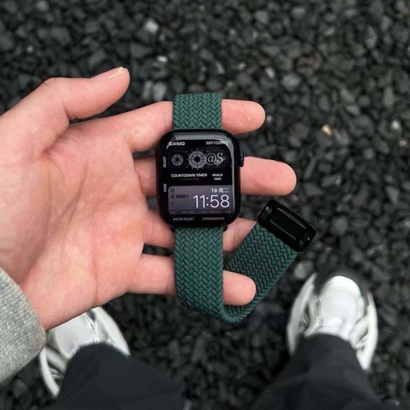 苹果手表尼龙编织磁吸表带