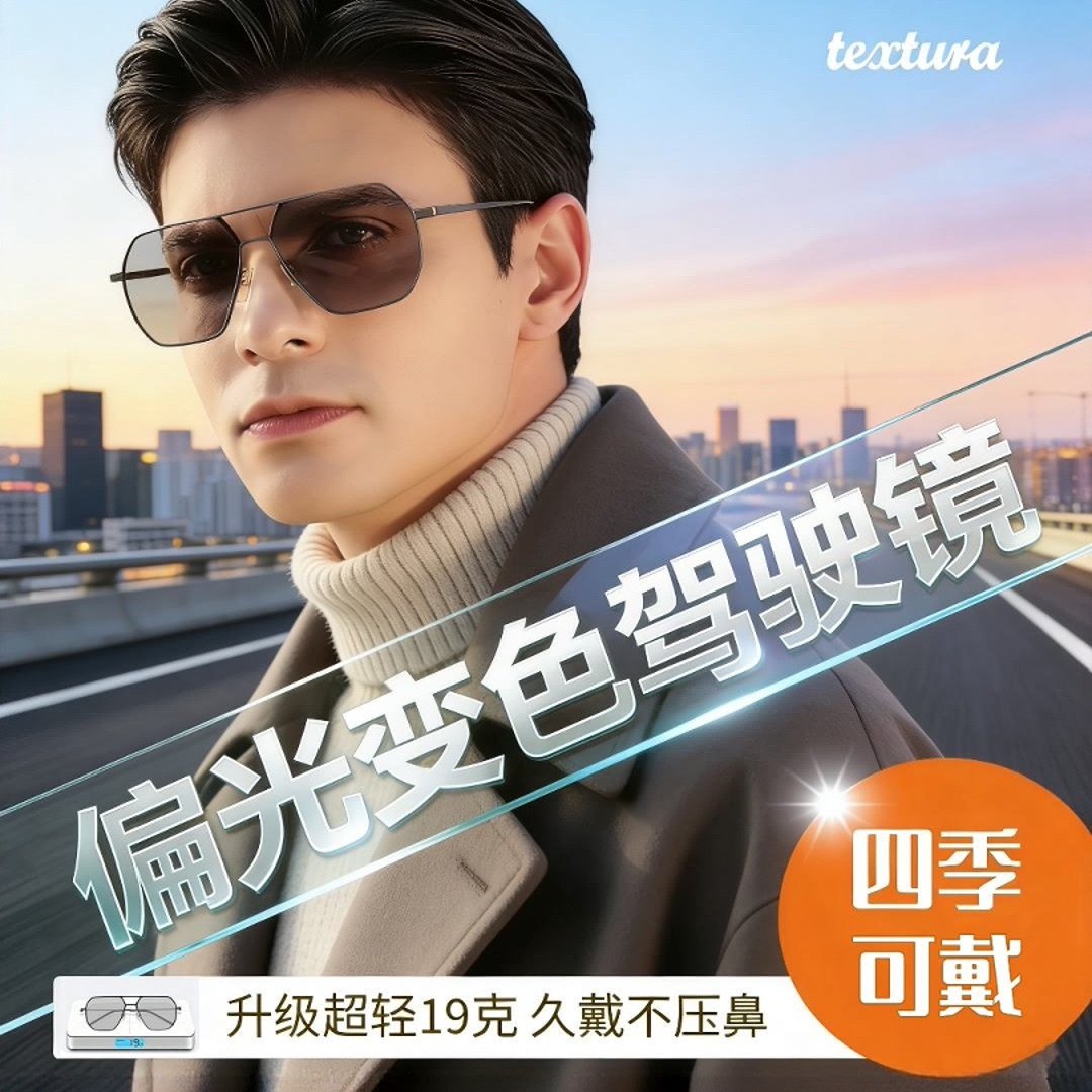 开车专用偏光变色镜近视太阳眼镜遮阳日夜两用钓鱼驾驶墨镜防反光