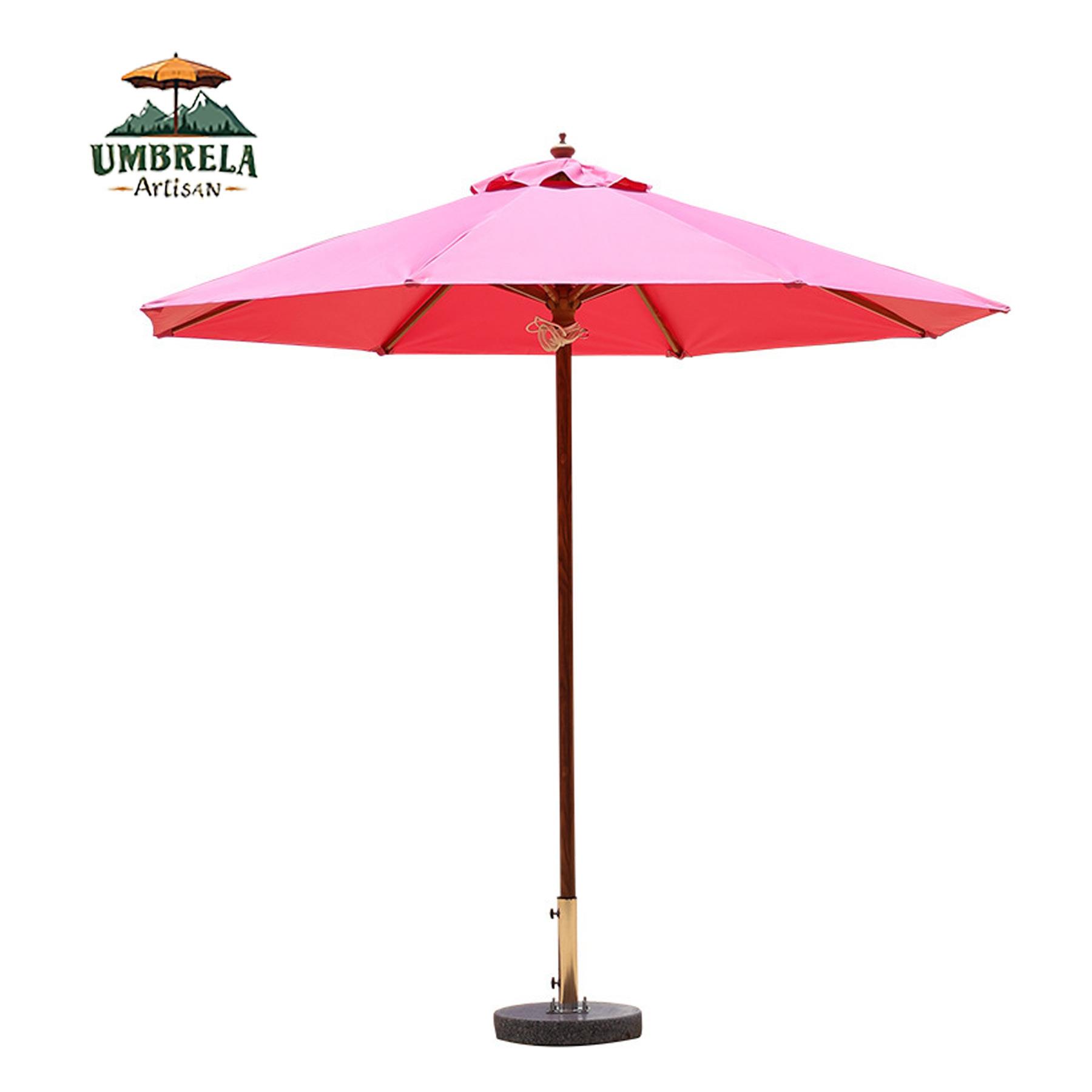 花园别墅庭院商业活动泳池沙滩太阳中柱伞粉红色户外遮阳伞大伞