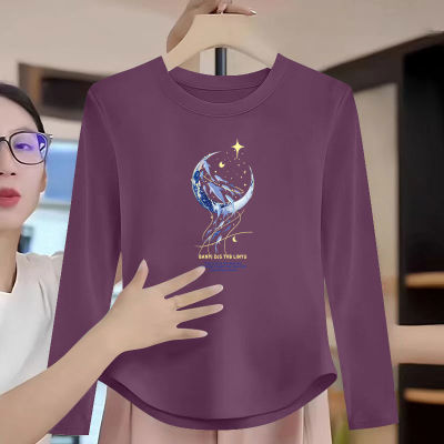 100纯棉长袖t恤女春秋季打底衫