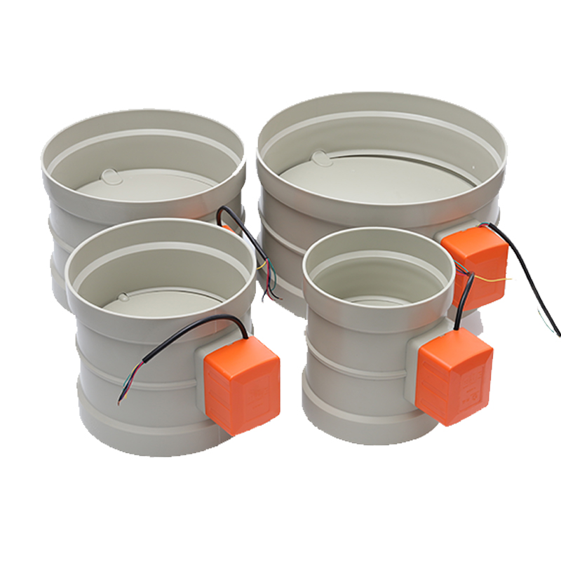 电动调节通风管道PC风量关止回圆形蝶PP塑料门11/1