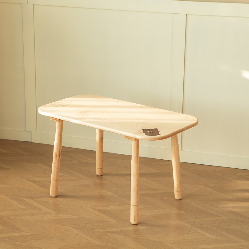 实木儿童升降桌椅幼儿园学习玩具桌卡通生肖桌硬枫木樱桃木黑胡桃