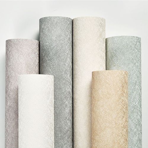 蚕丝自粘墙纸防水防潮素色加厚壁纸家用卧室客厅壁纸高级感墙贴