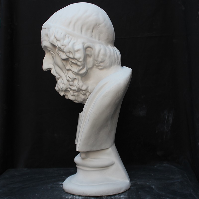 石膏像荷马石膏人头像美术教具人物素描写生教具雕塑摆件美术用品