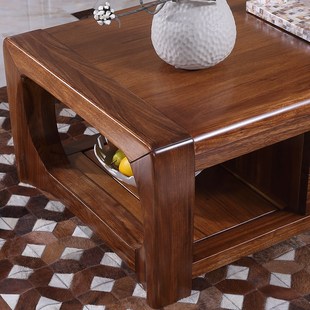 简韵 全实木茶几 现代新家具茶桌椅茶几桌乌金木茶桌