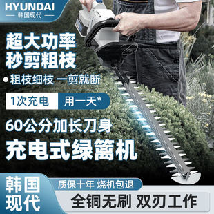 韩国现代电动绿篱修枝剪机修剪机充电茶树剪枝机园林绿化茶叶剪茶