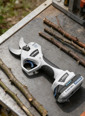 韩国现代电动修枝剪锂电剪刀剪树枝果树充电式果园园林专用剪刀