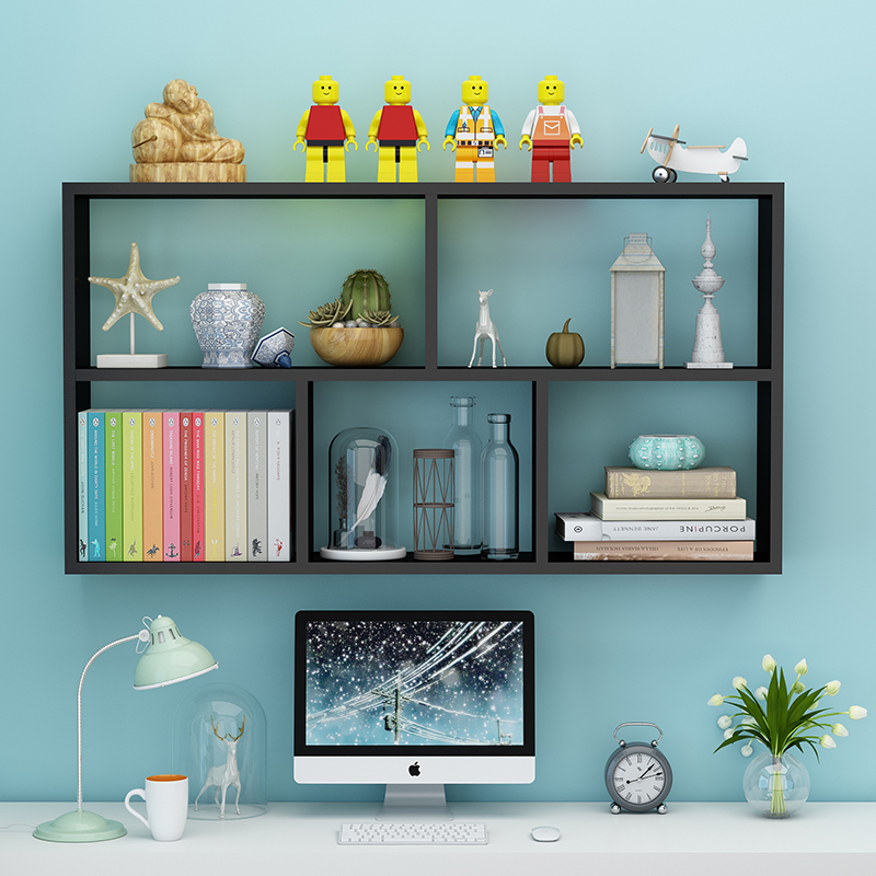 墙上置物架壁挂墙装书架卧室隔板墙E面装饰吊柜客厅电视背景墙壁