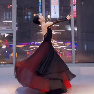 世间的古典舞里舞蹈雪纺新款人火灯大摆裙度720中国大红歌千千阙