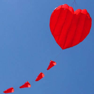 软体风筝 爱情之心 中国心风筝 潍坊风筝 微风易飞