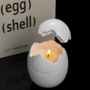 nornorm蛋壳造型香薰蜡烛天然大豆蜡小众创意卧室生日礼物