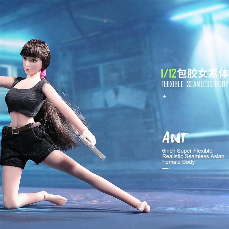 ANT 1/12 窈窕系列T305 拆脚钢骨包胶女素体 关节超可动人偶