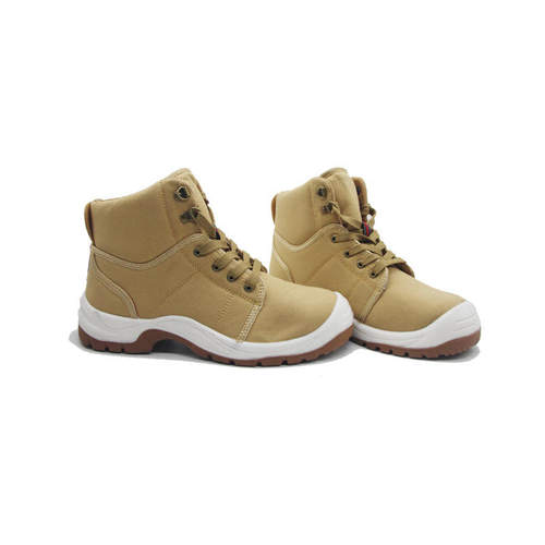帆布鞋东南亚中帮透气防护鞋safety shoes系带劳保鞋ESD绝缘鞋男