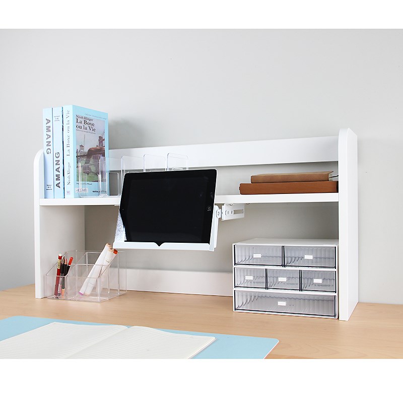 书桌置物架桌上书架学习桌架子书立阅读平板支架架实木桌面收纳架