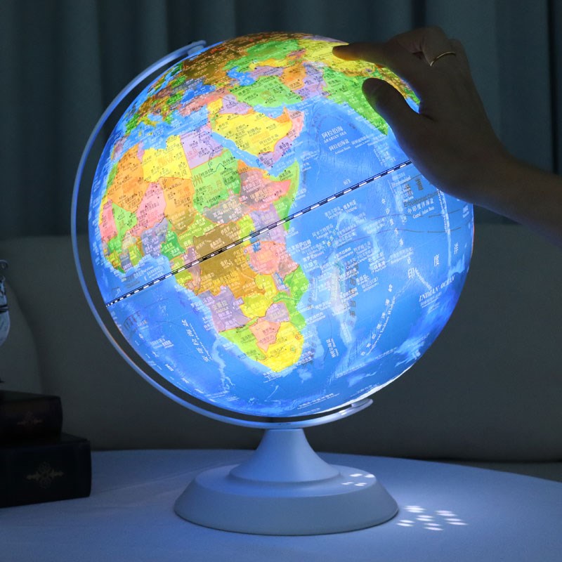 funglobe地球仪经典360°旋转儿童学生用20cm小号3d立体浮雕ar智