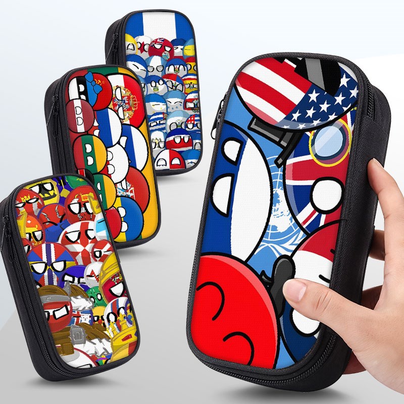 波兰球笔袋小学生文具盒初中生铅笔盒笔盒男童男孩子男孩款男生文