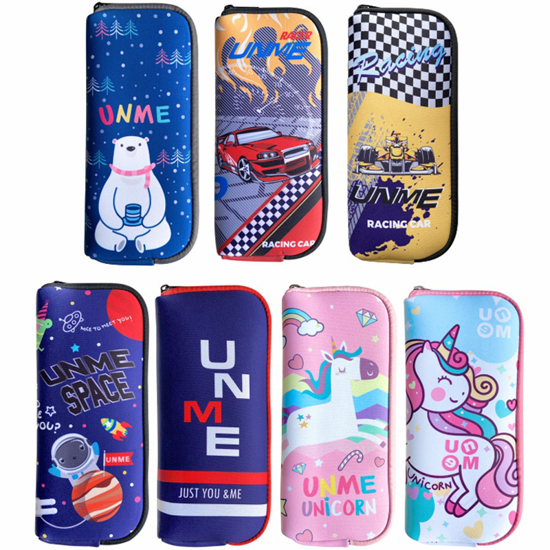 2021新品unme小学生笔袋儿童文具盒女男可爱轻便大容量多功能笔盒