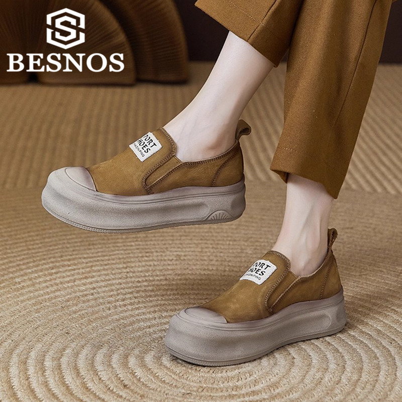 【早秋新品】BESNOS懒人一脚蹬女