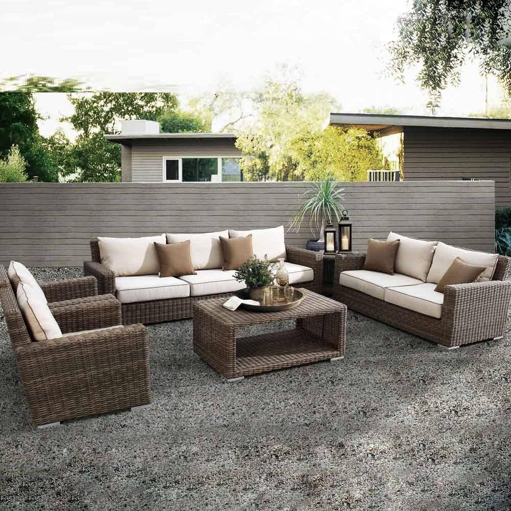 户外沙发防晒防水休闲客厅阳台室外庭院茶几三人藤编家具民宿藤椅