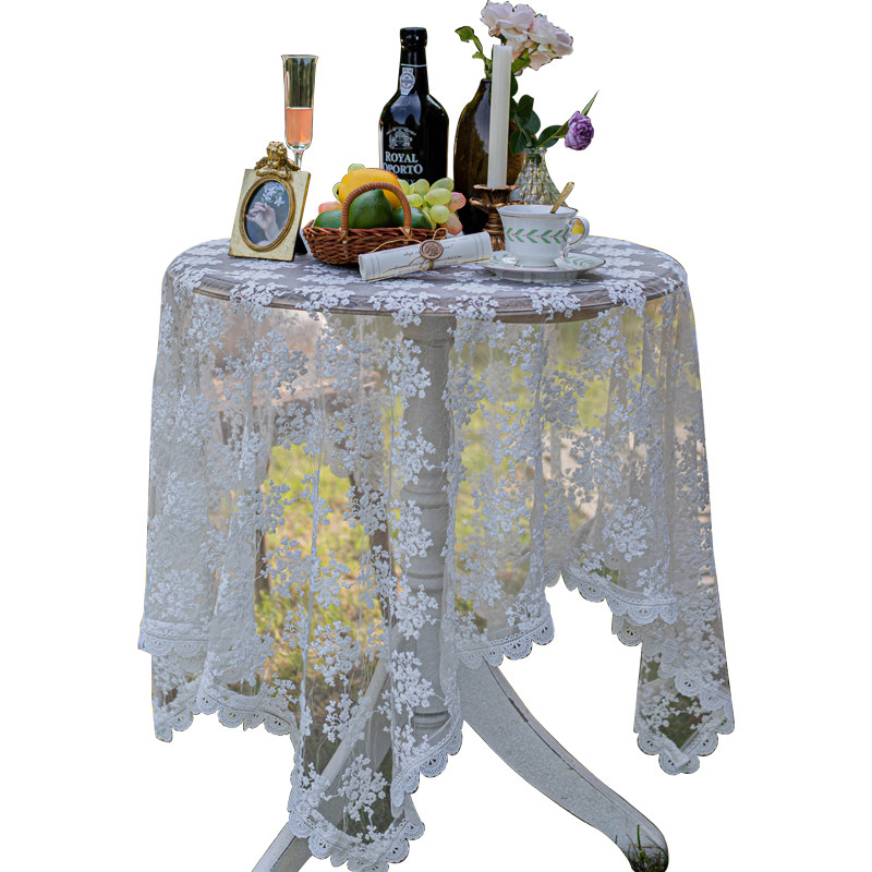 蕾丝白色桌布in风茶几餐桌布艺法式复古圆桌甜品长方形台布盖巾,居家布艺,桌布,淘宝优惠券,粉丝福利购,淘宝优惠卷