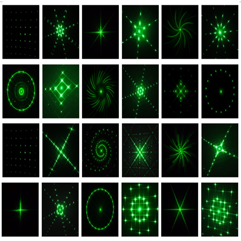 激光衍射片多图合一塑料花镜 镭射灯图案DOE定制透射光栅动画厂商