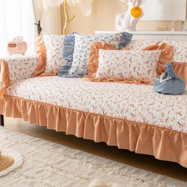 水洗棉裙摆沙发垫防滑四季通用简约现代坐垫子全包沙发套罩盖布巾,居家布艺,沙发垫,淘宝优惠券,粉丝福利购,淘宝优惠卷