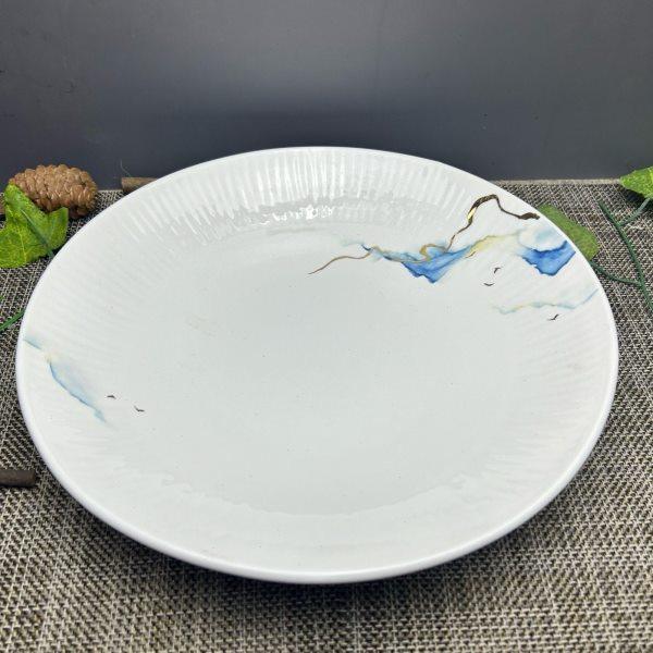 陶瓷菜盘创意家用餐具简约中式菜碟圆形碟子深盘子烧菜盘沙拉盘,厨房/烹饪用具,配菜/备菜盘,淘宝优惠券,粉丝福利购,淘宝优惠卷