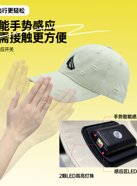 户外头灯帽灯组防水超轻夜钓照明露营检修爬山感应灯棒球帽灯2025