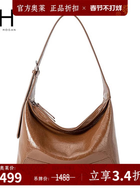 VH女包冉冉hobo包松弛高级感通勤百搭大容量油蜡牛皮斜挎单肩包包