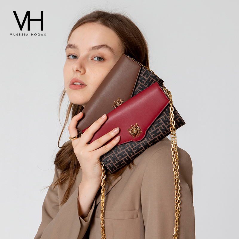 VH女包贝尔信封包链条小包斜挎手机包基础百搭复古单肩包mini包包