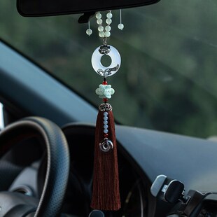 车内吊饰时尚 挂饰男女车载后视镜玉髓香水吊坠