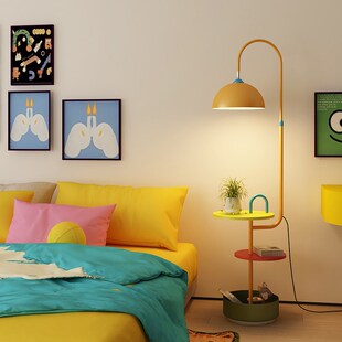 孟菲斯多巴胺落地灯客厅卧室儿童公风床头卡通沙发氛围装饰台灯