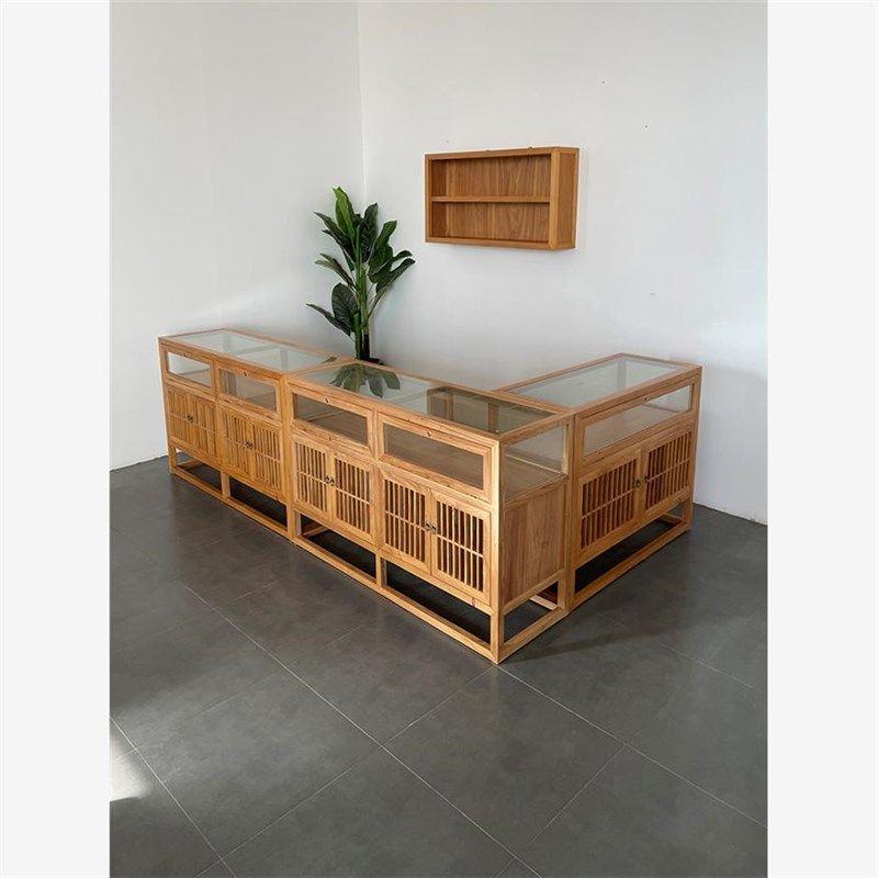 新珠宝展柜实木玻璃柜台古玩玉器首饰柜台免漆老榆木展示柜,商业/办公家具,展示柜/陈列柜/展示架/货柜,淘宝优惠券,粉丝福利购,淘宝优惠卷