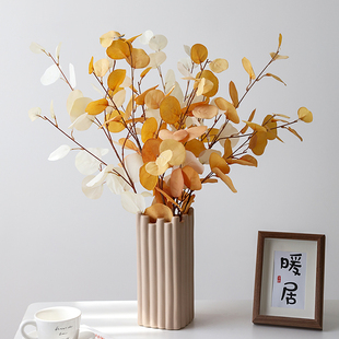 创意向日葵干花花瓶高级感陶瓷摆件现代简约客厅插花电视柜装饰品