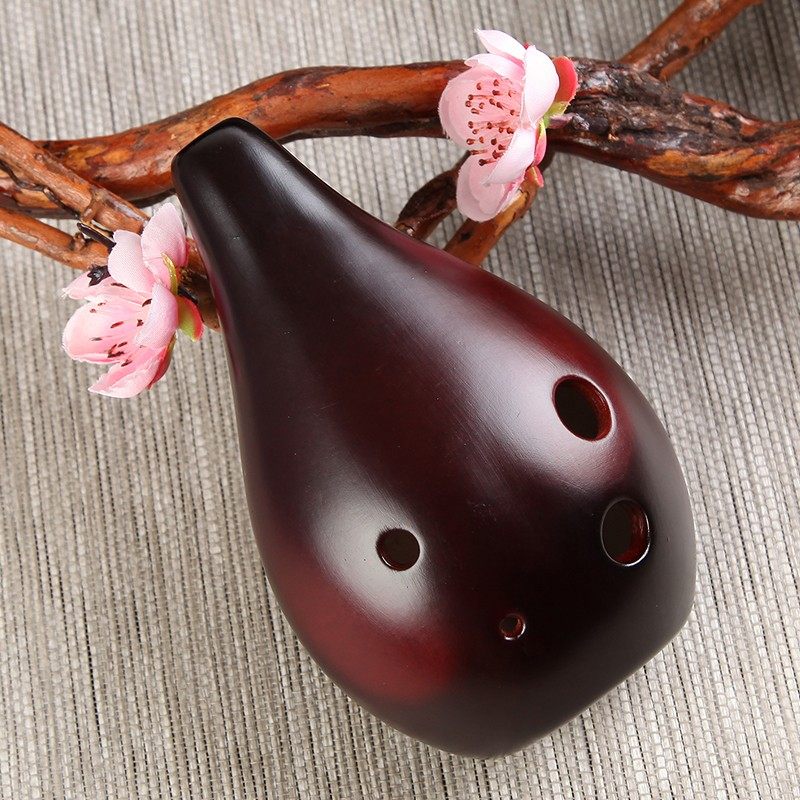 玥音中音调熏烧演奏型陶笛 陶笛 满口埙初学 免费刻字