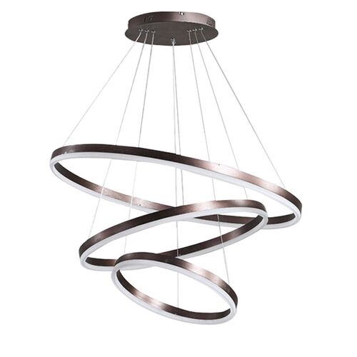 客厅大灯环多圆圈铝材全光谱饭桌卧室间长吊灯