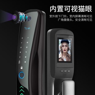 WATCHING全自动指纹锁家用防盗门猫眼电子锁密码锁推拉防盗智能锁