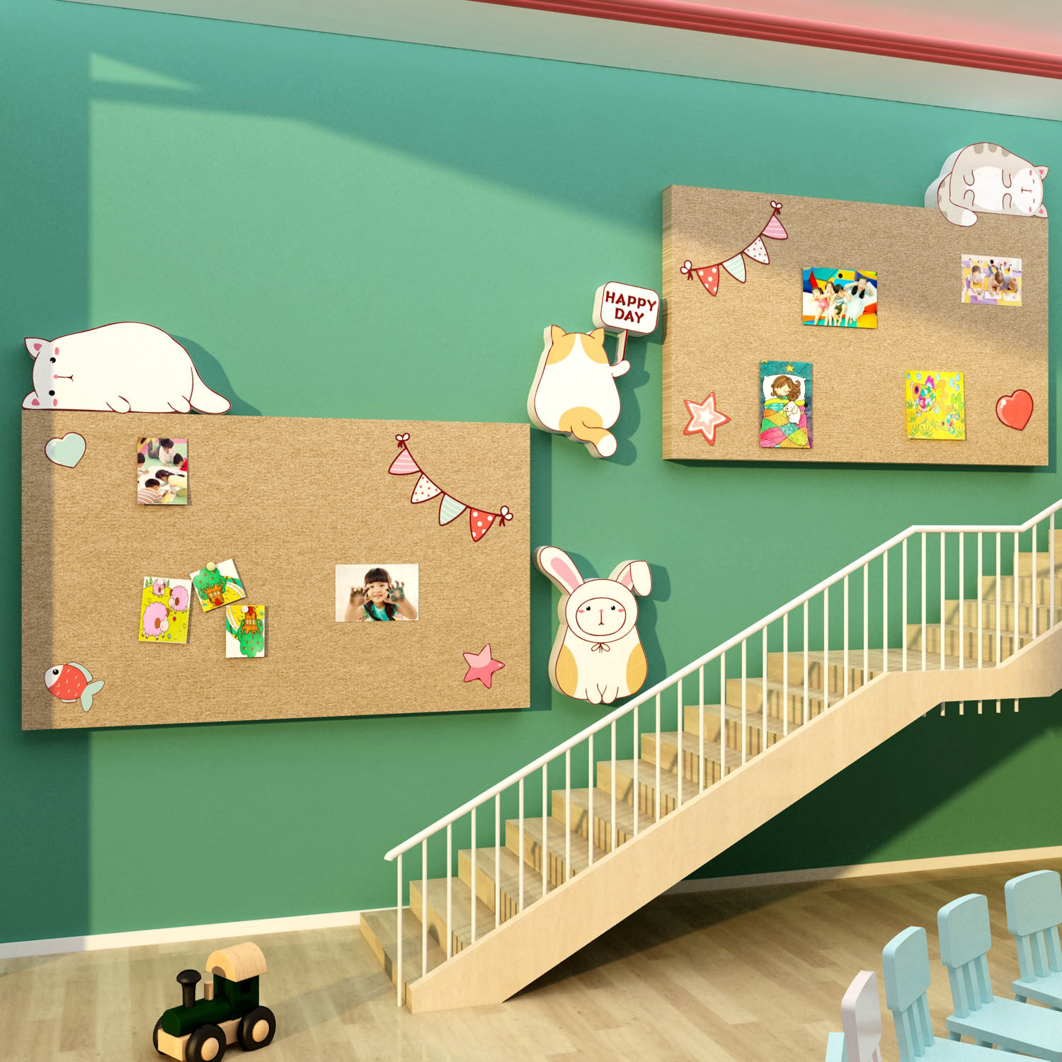毛毡板展示墙面楼梯文化装饰幼儿园环创题成品托管班形象照片,家居饰品,软装墙贴,淘宝优惠券,粉丝福利购,淘宝优惠卷