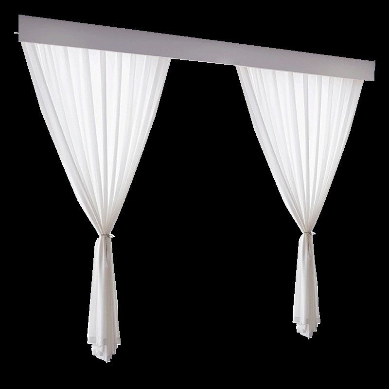 复古风透光透人白纱窗帘客厅卧室窗帘飘窗纱帘挂钩式免打孔