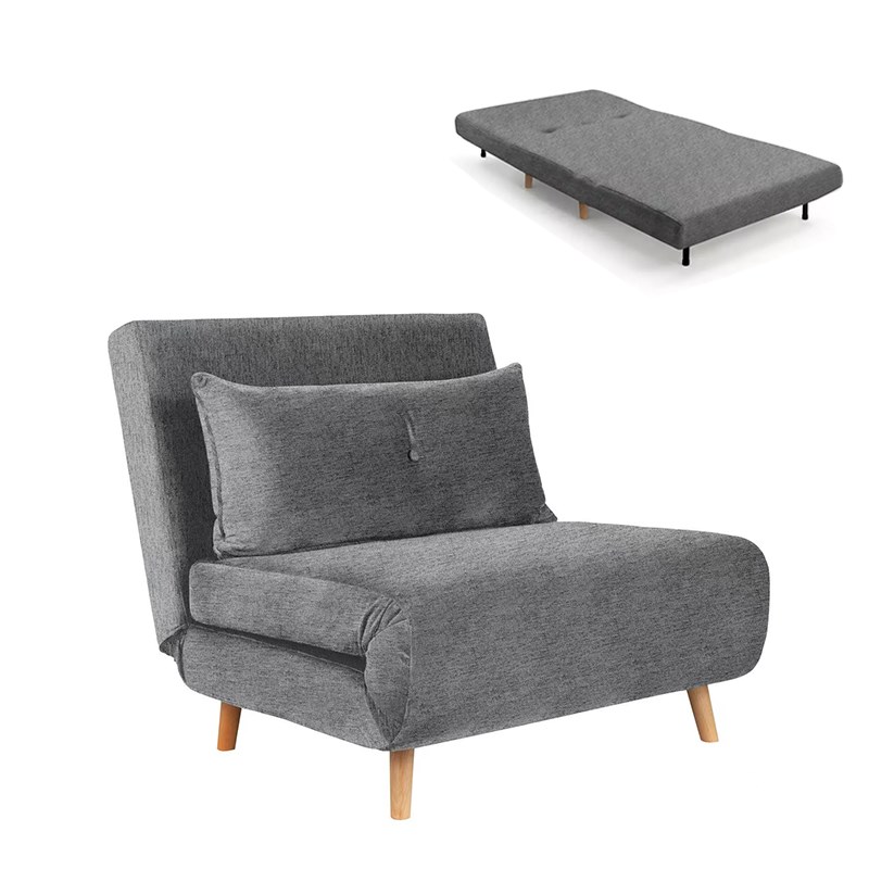 多功能布艺天鹅绒可折叠小户型书房卧室客厅坐卧实木沙发床