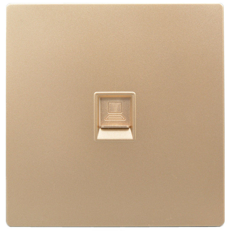 香槟色单口七类型万兆网线电脑插网插屏蔽模块插座,电子/电工,电脑插座,淘宝优惠券,粉丝福利购,淘宝优惠卷