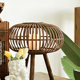 J慕空间复古木质手工竹编风灯落地烛台灯民宿庭院装 饰